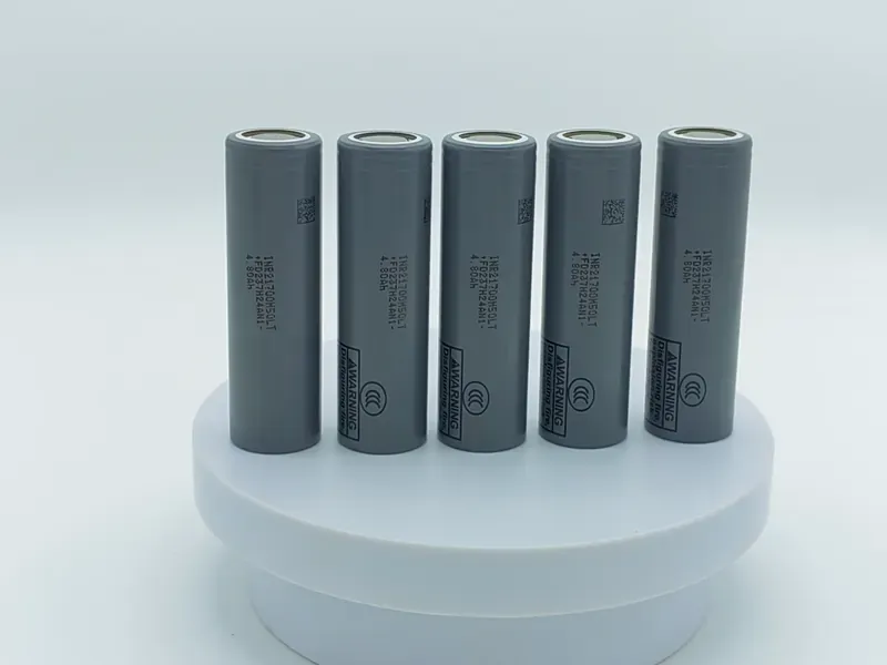 Dark gray cylindrical lithium battery cells