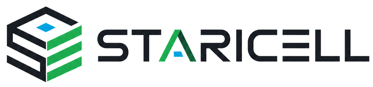 Staricell lithium battery cell and custom battery pack manufacturer logo